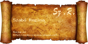 Szabó Regina névjegykártya